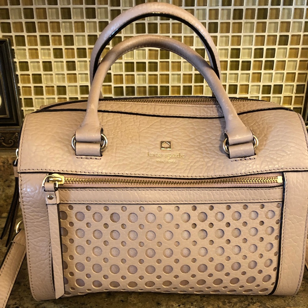 Dusty pink Kate spade barrel purse